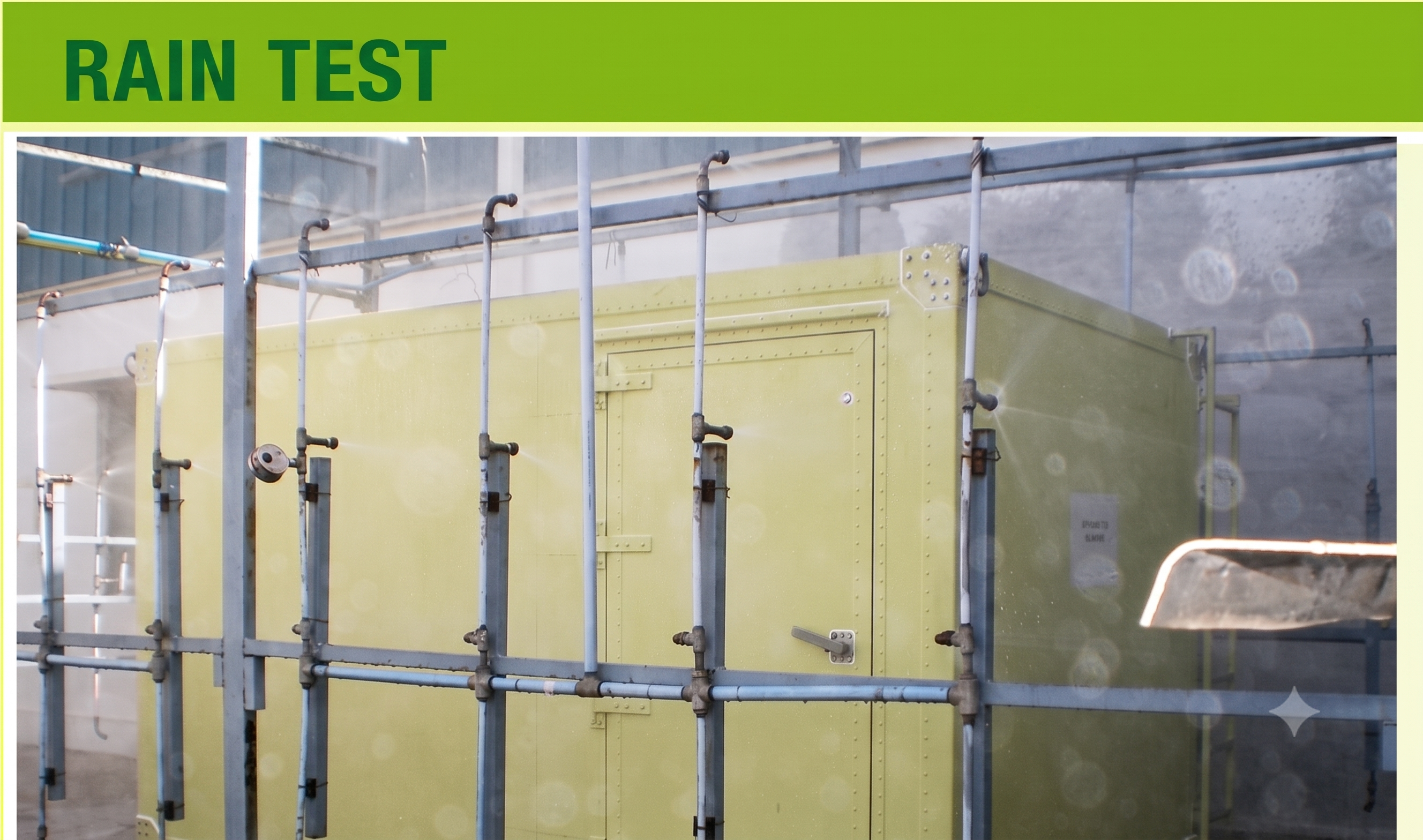 ELTA Shelter Rain Testing